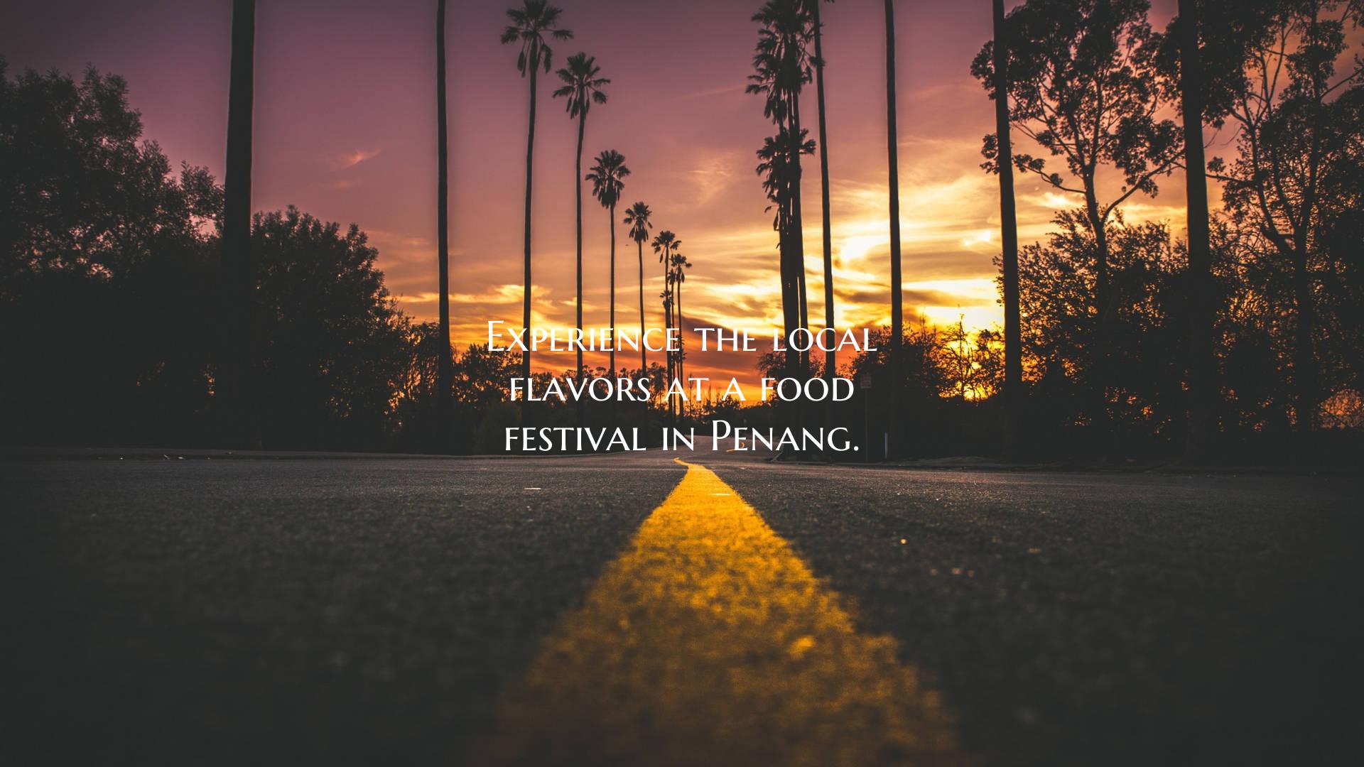Experience the local flavors at a food festival in...